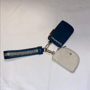 Lululemon Dark Teal and White Wristlet Set - LIKE NEW CONDITION!!